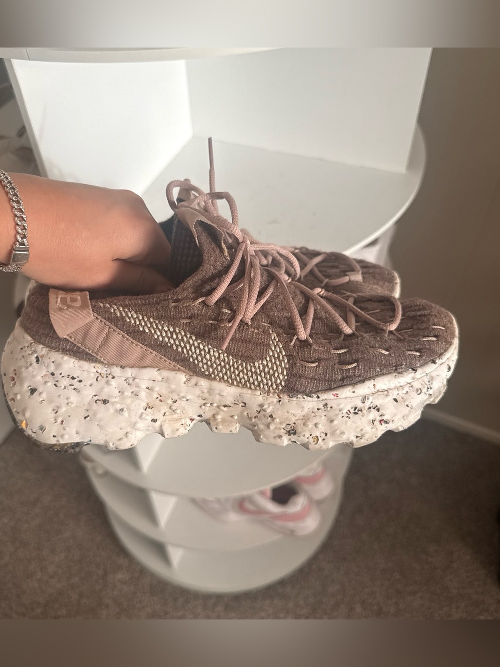 Nike Women’s Brown Knit Crater Foam Sneaker